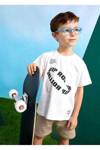 MAYORAL Boy's T-Shirt Shorts Set Ecru 3608