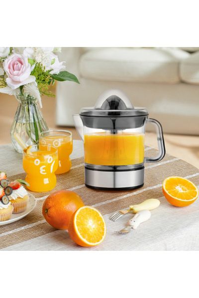 zola Storcator electric citrice, 700 ml, 2 conuri, filtru pulpa, recipient detasabil, inox, negru