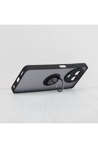 SKYDDAR INNOVATION Case for Realme 11 5G, Glinth with 360° Magnetic Rotating Ring, Black, sticker set