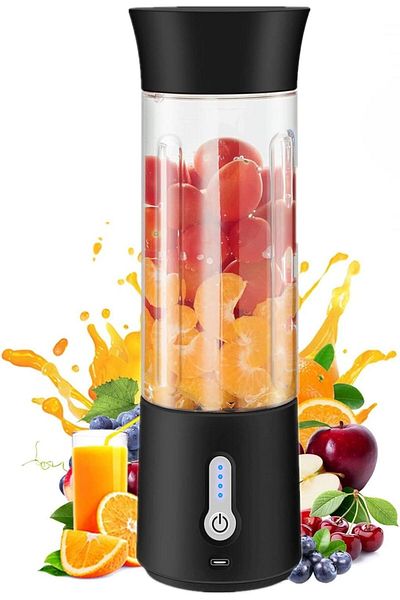 X LOT XLOT international Portable Mini Fast Blender 500ml Juicer Cup with Wireless Charging 6 Blades for S