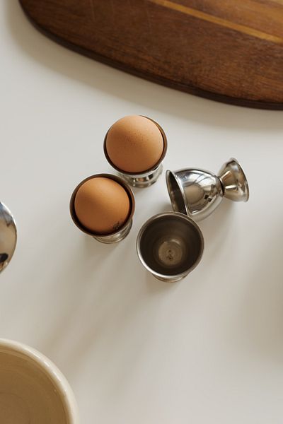 Dekorzdükkan 4-Piece Metal Egg Bowl (Stainless Steel)