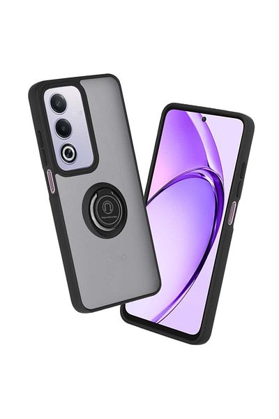 SKYDDAR INNOVATION Case for Oppo A80 5G, Glinth with 360° Magnetic Rotating Ring, Black, sticker set