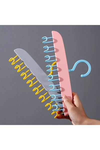 1Pc 8 Hook Kitchen Bathroom Wardrobe Hanger Bra Belt Tie Scarf Jewelry Dress Bag Hanger