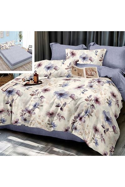 NufJoy Fine Cotton Linen 6 pieces Fitted sheet for mattress 160x200 cm or 180x200 cm