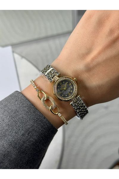 Homies Guaranteed Premium Women's Wristwatch Gold-Silver (Gray Dial) Rshms-227
