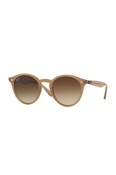 Ray-Ban Ray-Ban RB2180 6166/13 – Ochelari de soare unisex, ramă bej transparent, lentile maro degrade