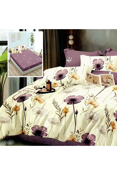 NufJoy Fine Cotton Linen 6 pieces Fitted sheet for mattress 160x200 cm or 180x200 cm
