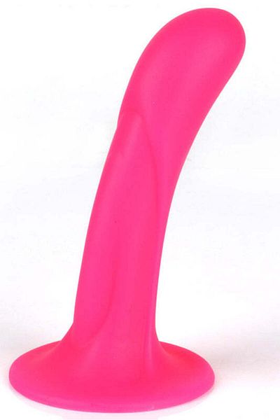 WildFashion Dildo din silicon moale cu ventuza pentru o fixare, stimulare Fuchsia TOY402-55