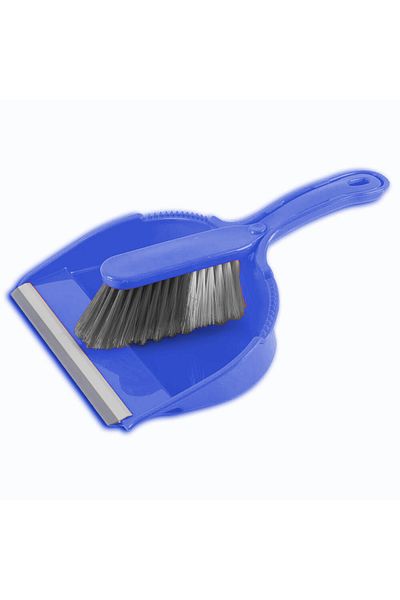 flores Faras din plastic, cu lamela de cauciuc si perie, MR731, albastru