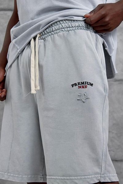NOMARC Gray Premium Nxt Embroidered Shorts