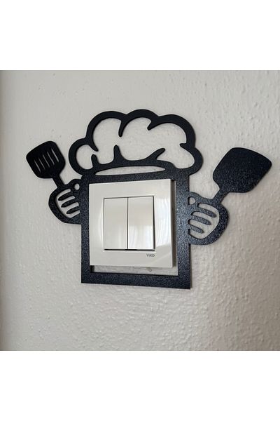 HARPİES Prizlik Kitchen Chef Wall Ornament |   Plate Decoration |   Wall Decoration |   3mm Mdf |   17*23cm |   Pr8003
