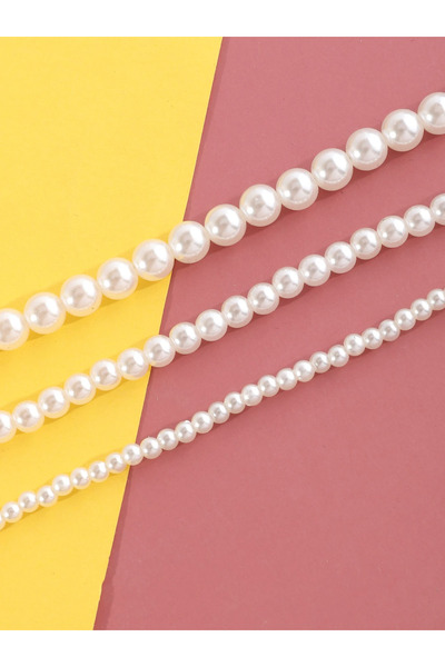 CSR AKSESUAR 3 Glass Pearls Necklace
