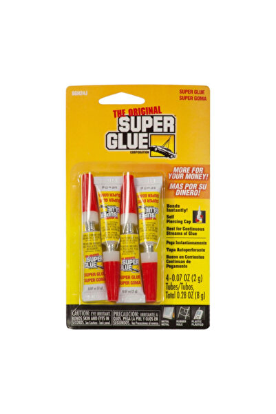 Super Glue 4-Piece Adhesive Glue Tube 8g
