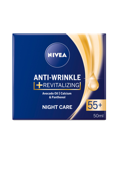 NIVEA , anti-wrinkle night cream + Revitalization: 55+