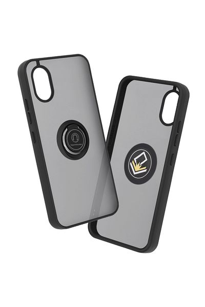 SKYDDAR INNOVATION Case for Samsung Galaxy Xcover7, Glinth with 360° Magnetic Rotating Ring, Black, sticker set