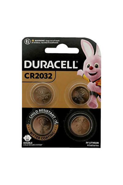 Duracell بطارية ليثيوم متعددة الأغراض ومتينة CR2032 3 فولت، مكونة من 4 قطع