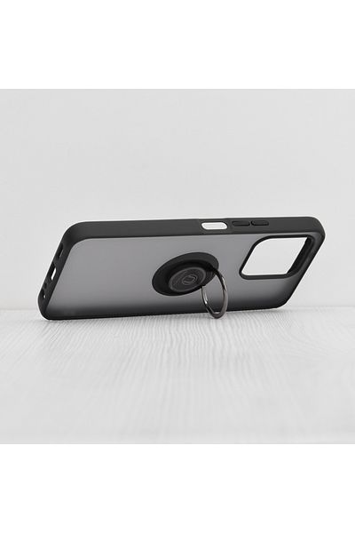 SKYDDAR INNOVATION Case for Honor X6 / X8 5G / 70 Lite, Glinth with 360° Magnetic Rotating Ring, Black, sticker set