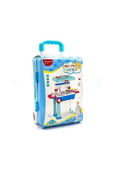 BabyCara Doctor Play Set for Kids 2 in 1 Multi Function Pretend Play Medical Playset with Portable Trolley