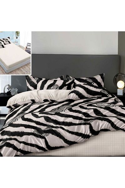 NufJoy Fine Cotton Linen 6 pieces Fitted sheet for mattress 160x200 cm or 180x200 cm