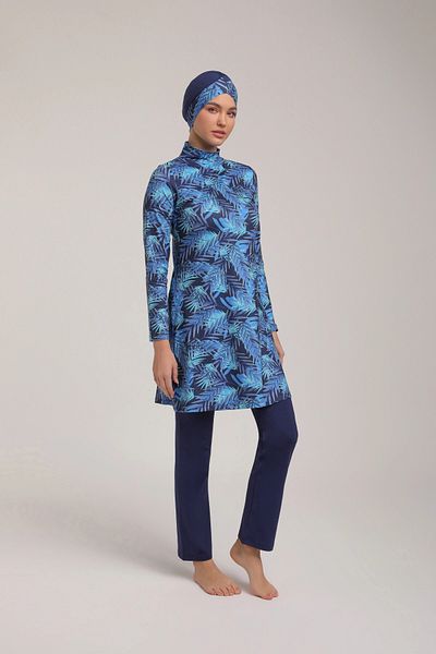 My Hanne Patterned Women's Hijab Swimsuit Set 5260