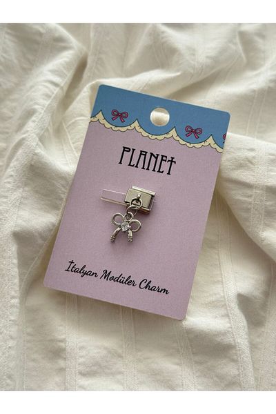 Planet Butik تalisman إيطالي مع بطاقة معلقة بشريط