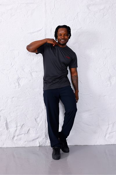 Piyera Men's Battal Size Anthracite Crew Neck T-Shirt Top-Top Set - 101