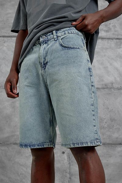 NOMARC Navy Blue Mb Oversize Denim Shorts