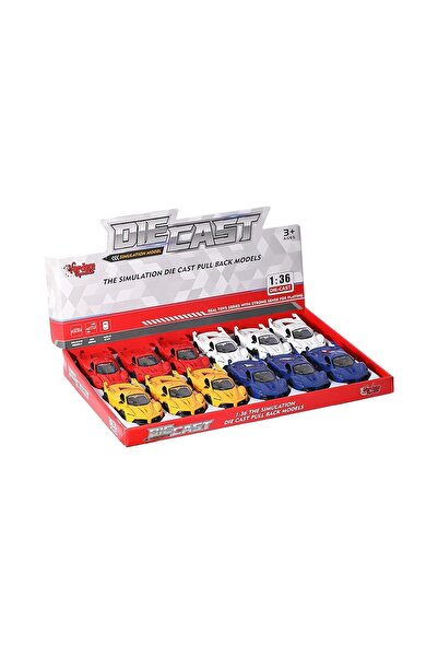 BYCEGU SR-1310-11-12-13 سيارة رياضية قابلة للسحب مع أضواء وموسيقى 1:36 -Vardem