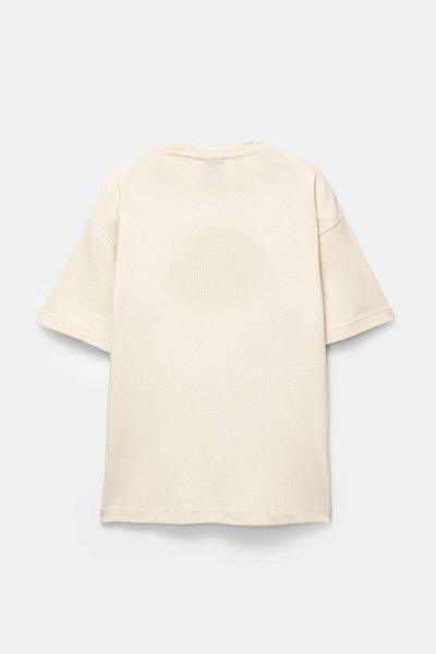 Pull & Bear Short sleeve waffle-knit sweatshirt