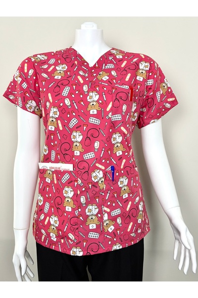 ADALILAR TEKSTİL زي موحد للممرضات والأطباء الجراحي (قطعة واحدة)