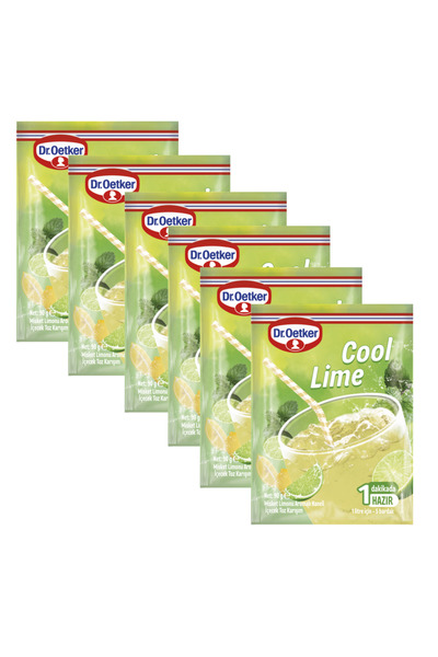 Dr. Oetker Dr.Oetker Cool Lime Toz İçecek 6 x 90 g 6 lı Set