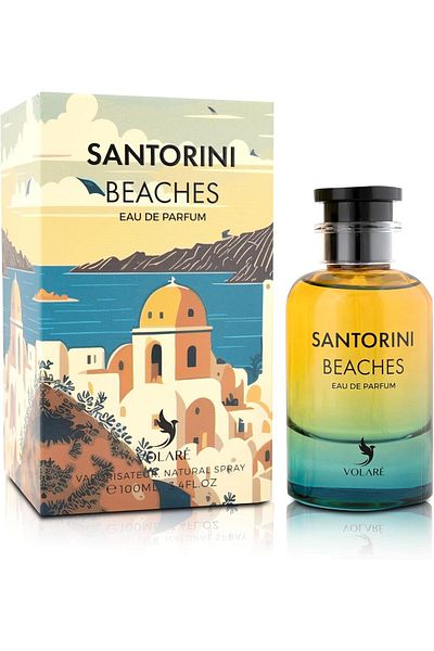 Volare Santorini Beaches Eau De Parfum - 100ml | Floral and Woody Fragrance for Unisex