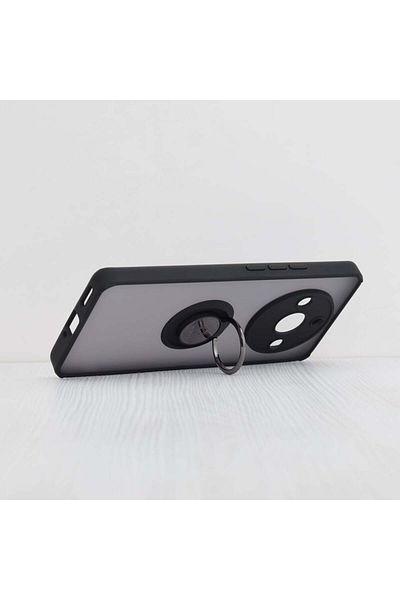 SKYDDAR INNOVATION Case for Realme 11 Pro / 11 Pro+, Glinth with 360° Magnetic Rotating Ring, Black, sticker set