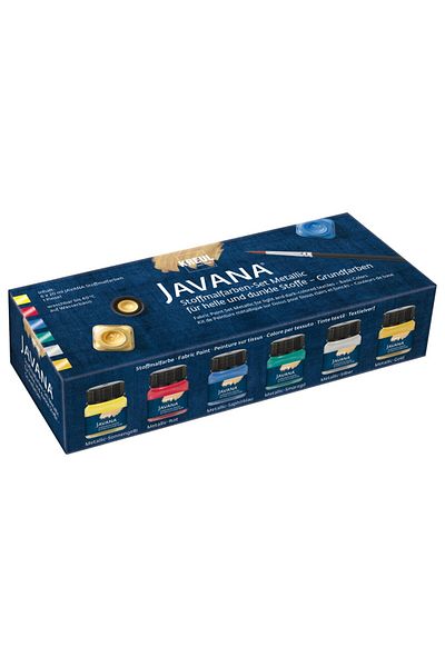 Kreul Javana metallic fabric paint Basic 20 ml 6/set