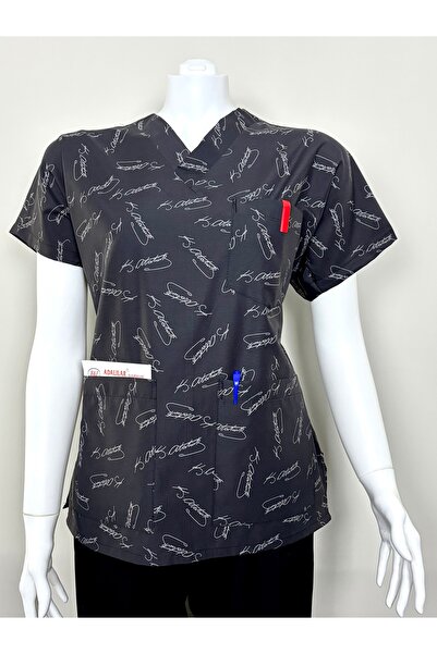 ADALILAR TEKSTİL Medikal Hemşire Ve Doktor Üniforması Scrubs Cerrahi (Tek Üst)