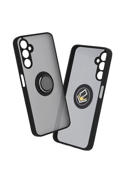SKYDDAR INNOVATION Case for Samsung Galaxy A05s, Glinth with 360° Magnetic Rotating Ring, Black, sticker set