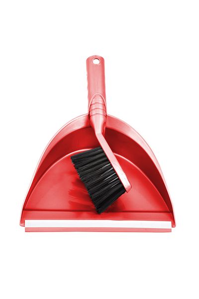 flores Plastic file, with rubber blade and brush, Y239, red