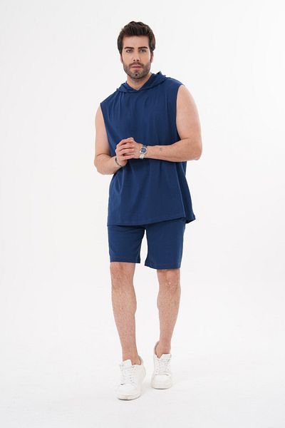 ACTIVE MODA Male -Pp. Bikaço-Printed Sports Singlet - Shorts Set 2-Pack Large Size Cotton