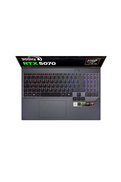 Game Garaj Slayer R9t-5070 C1 Amd Ryzen 9 8945hx 32gb 1tb Ssd Rtx5070 16" 300hz Qhd Dos Gaming Laptop
