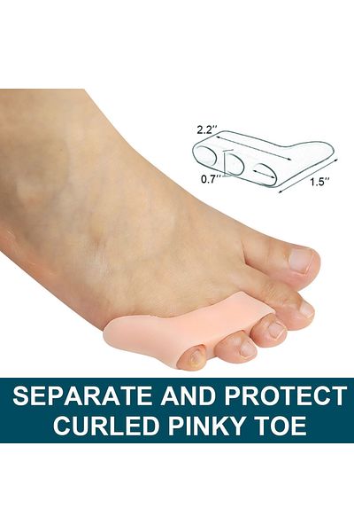 Choice Beige-4pcs Pexmen 2/4pcs Soft Gel Toe Separator Pinky Toe Straightener Little Toe Separator For Curl