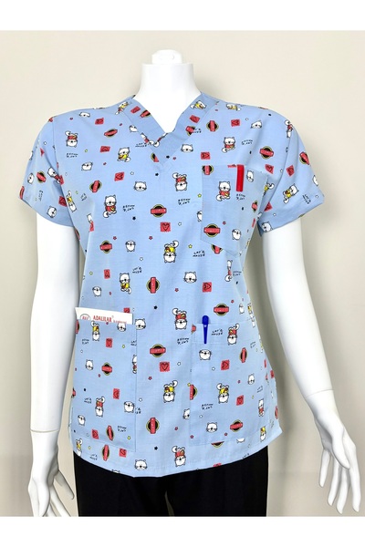 ADALILAR TEKSTİL زي موحد للممرضات والأطباء الجراحي (قطعة واحدة)