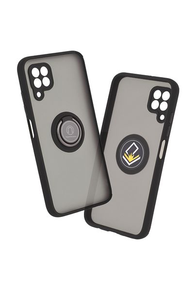 SKYDDAR INNOVATION Case for Huawei P40 Lite, Glinth with 360° Magnetic Rotating Ring, Black, sticker set