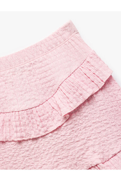 Koton Frill detailed textured mini skirt.