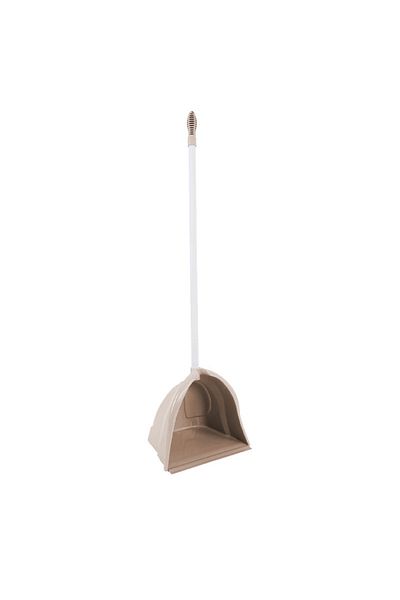 flores Plastic shovel, deep, small, with long handle, Y420, brown, width 260 mm, height 1 m