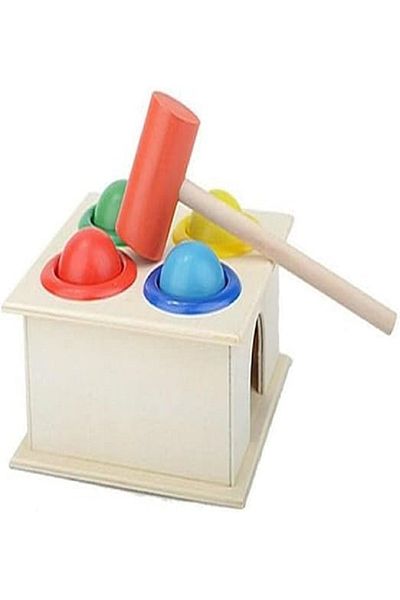 rexa Children Wooden Hammer Toy Pounding Bench Gifts Game