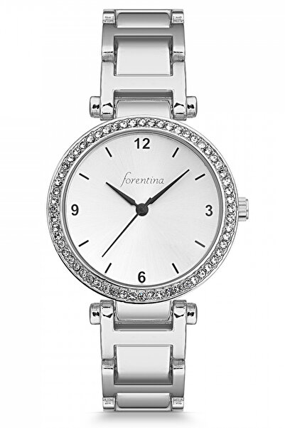 Forentina Bayan Beyaz Taşlı Kol Saati Ps1093