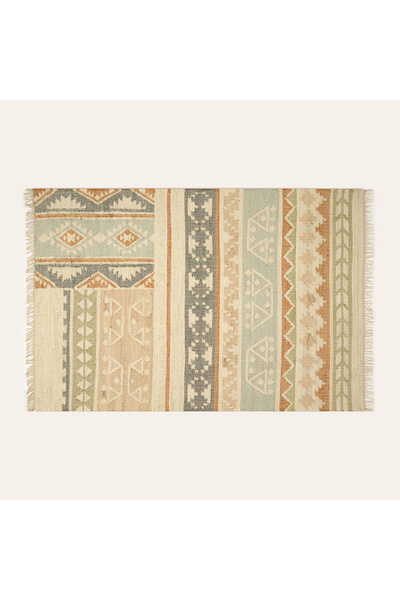 Zsa Zsa Zsu Jaıpur Jüt Kilim 80x150 Cm Bej - Mavi
