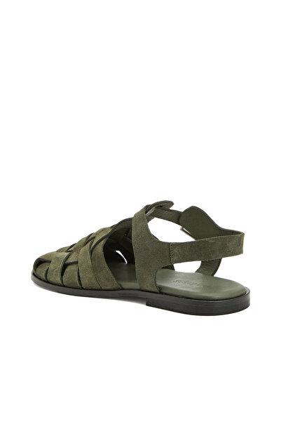 Dıvarese Haki Kadın Süet Ayakkabı