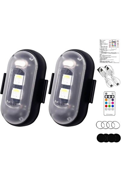 Asroya 2 Adet Çakar Kumandalı Drone Motorsiklet Araba Bisiklet Şarjlı Işık Le...