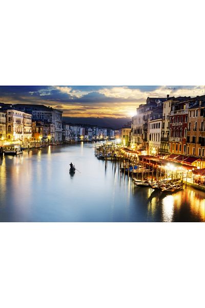 media Canvas painting Venice at night, 60 x 40 cm